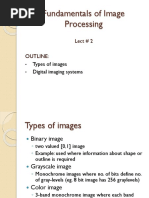 Fundamentals of Image Processing: Lect # 2 Outline