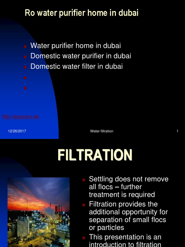 Water Purifier Home in Dubai PDF Filtration Water Purification