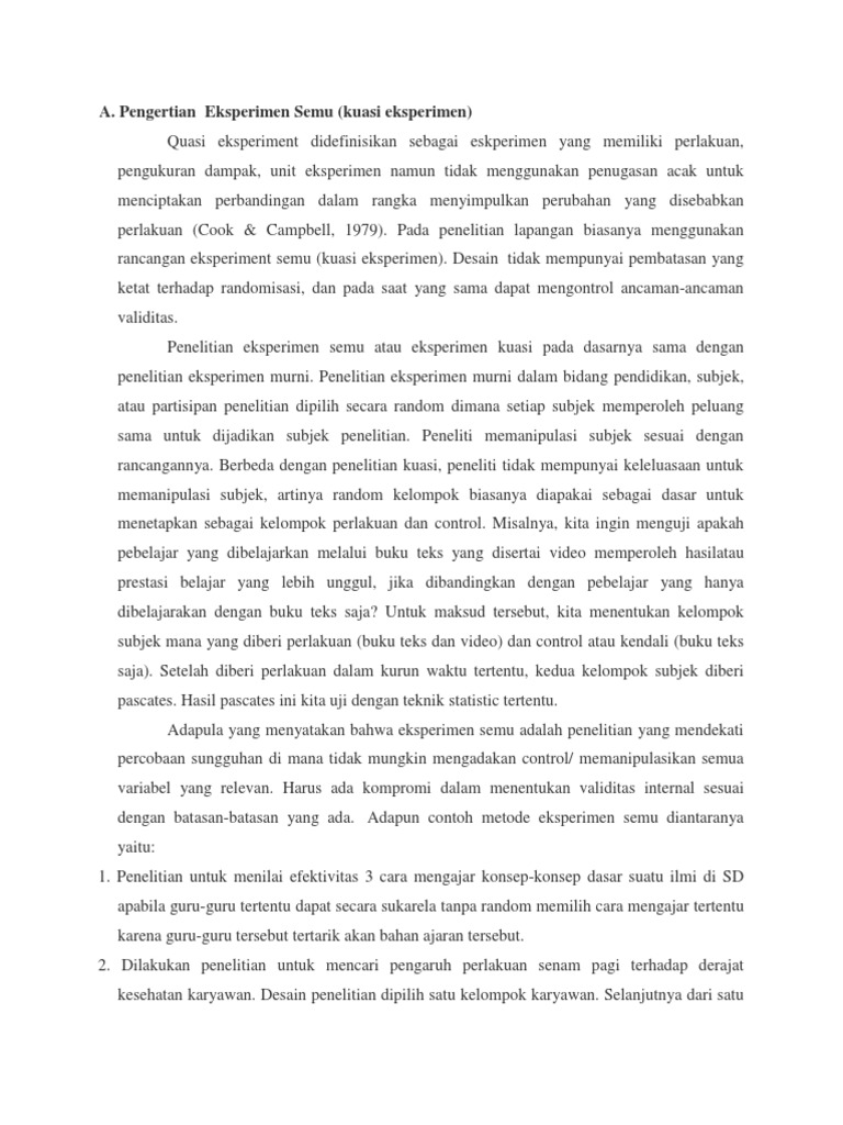 QUasi Eksperimen PDF