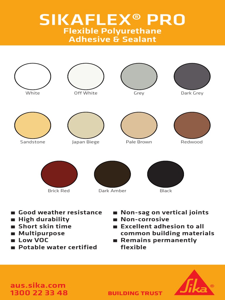 Sikaflex 15 Lm Color Chart