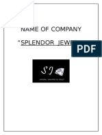 Name of Company "Splendor Jewels"