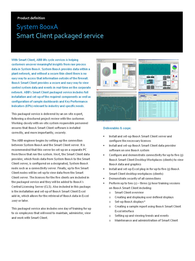 3BUS095767 A en 800xa Smart Client Packaged Service Product Definition