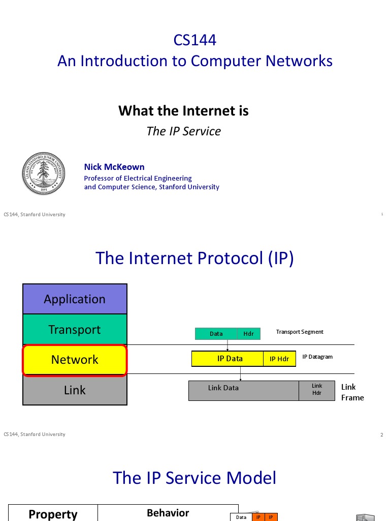 Introduction to IP Service Model | PDF | Internet Protocols | Network ...