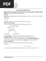 Ecuaciones de Primer Grado