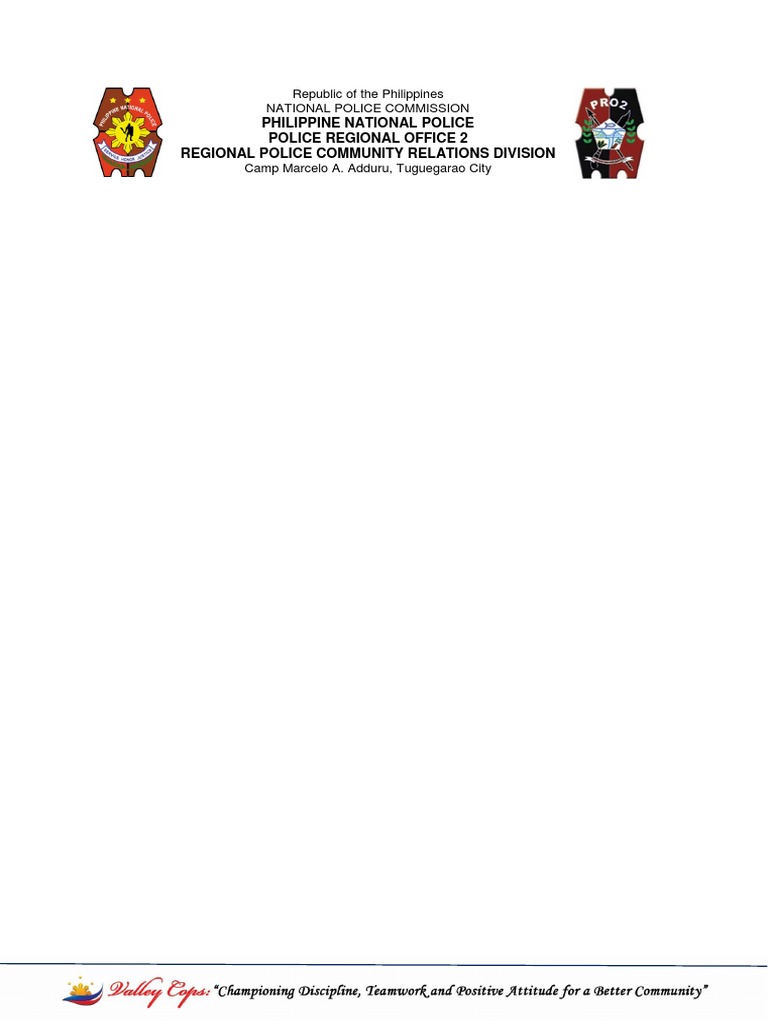 PNP Regional Office 2 Letterhead | PDF | Social Science