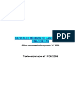 Capitales Mínimos de Las Entidades Financieras: Texto Ordenado Al 17/08/2006