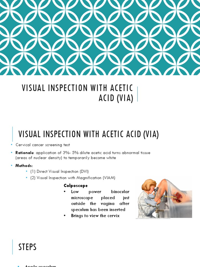 Visual Inspection With Acetic Acid (Via) PDF Candidiasis Human