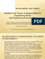 Responsibility, Accountability, and Liability: Studies in The Theory of Responsibility For Engineering Ethics and Engineering Accountability