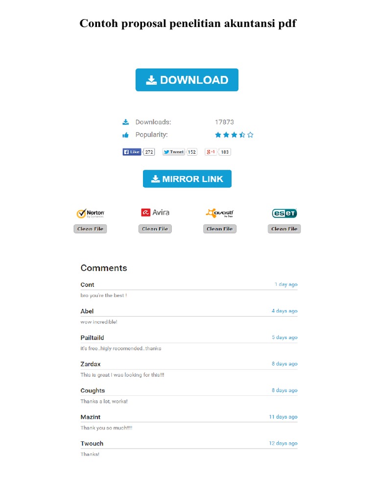 Contoh Proposal Penelitian Akuntansi Pdf