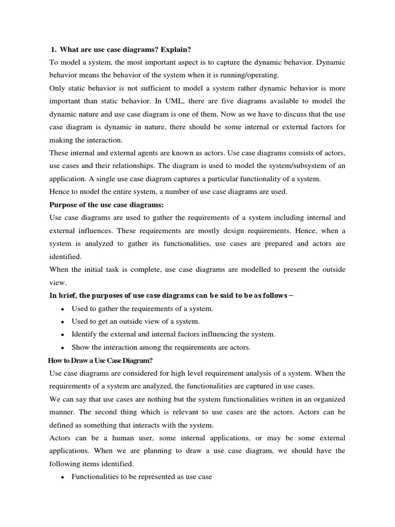 What Are Use Case Diagrams PDF Use Case System