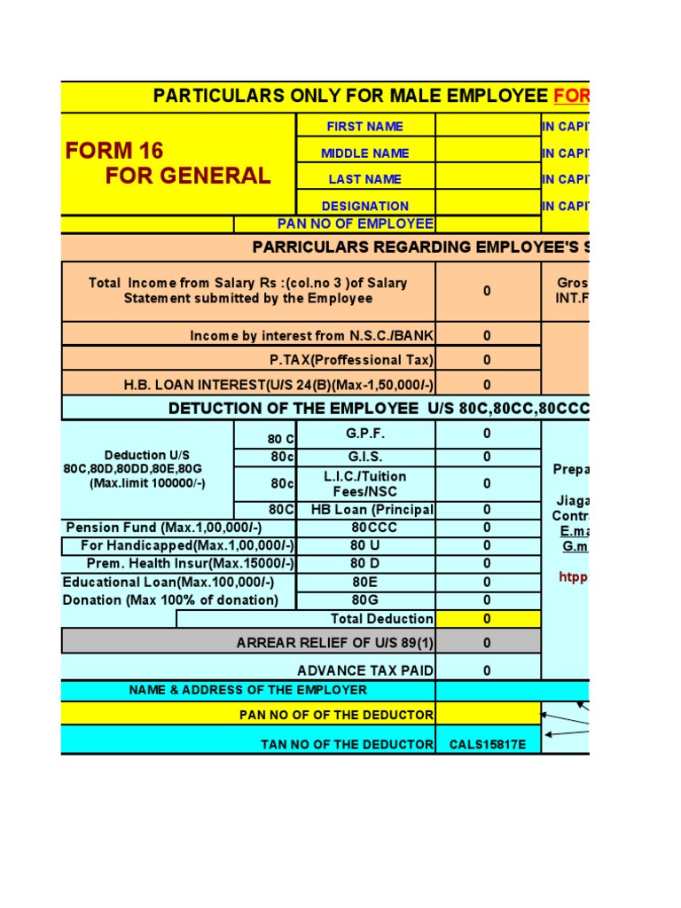 Form 16 | PDF | Tax Deduction | Loans