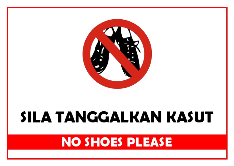 Sila Tanggalkan Kasut Englshpois