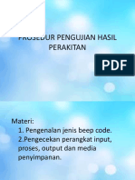 Prosedur Pengujian Hasil Perakitan