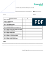 Formato para Facturación de Equipos Centro Quirurgico