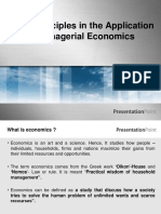 Basic Principles in The Application of Managerial Economics
