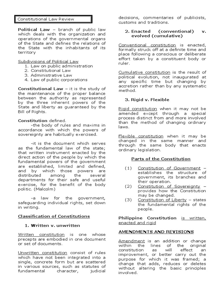 Constitutional Law Review | PDF | United States Constitution | Constitution