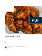 Resep Ayam Kecap Pedas