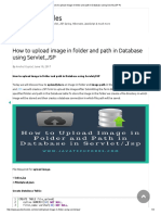 How To Upload Image in Folder and Path in Database Using Servlet, JSP %