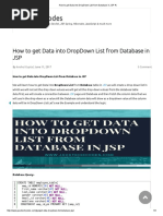 How to Get Data Into DropDown List From Database in JSP 