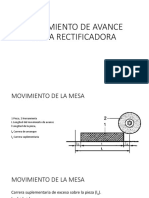 Movimiento de Avance en La Rectificadora