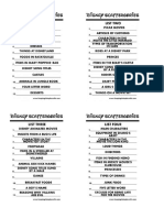 Disney Scattergories Lists