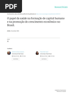 SAUDE E CAPITAL HUMANO