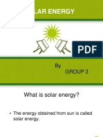 Solar Energy: by Group 3