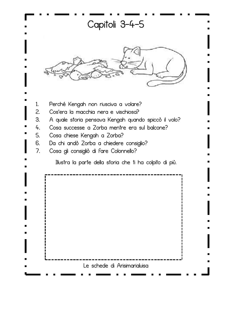 La Gabbianella E Il Gatto Riassunto Per Capitoli