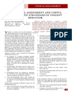 Clinical Assessment and Useful Therapeutic Strategies in Violent Behavior