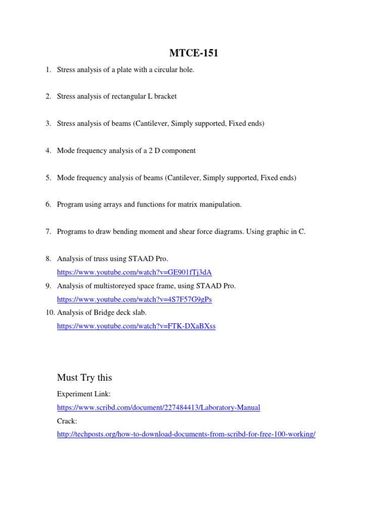 Mtce 151 | PDF