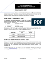 Why Do At&T and Its Affiliates Test?: Stenography Test Test Information Pamphlet