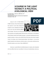 The Discourse in The Light of Democracy: A Political and Sociological View