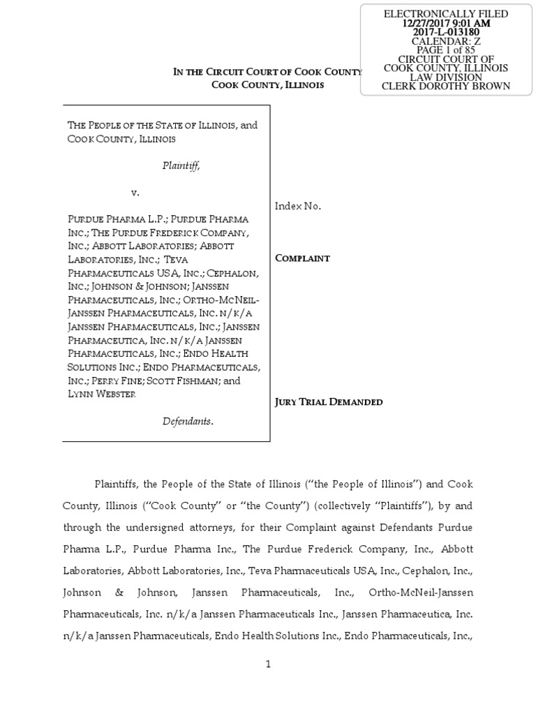 Opioid Lawsuit | PDF | Opioid | Oxycodone