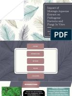 Impact of Moringa Aqueous Extract On Pathogenic Bacteria and Fungi in Vitro
