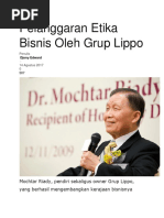 Download Pelanggaran Etika Bisnis Oleh Grup Lippo by Fadel Maulana SN367966719 doc pdf