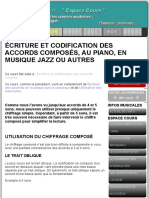 LES ACCORDS COMPOSÉS 9e 11e 13e, LEUR ÉCRITURE AU PIANO