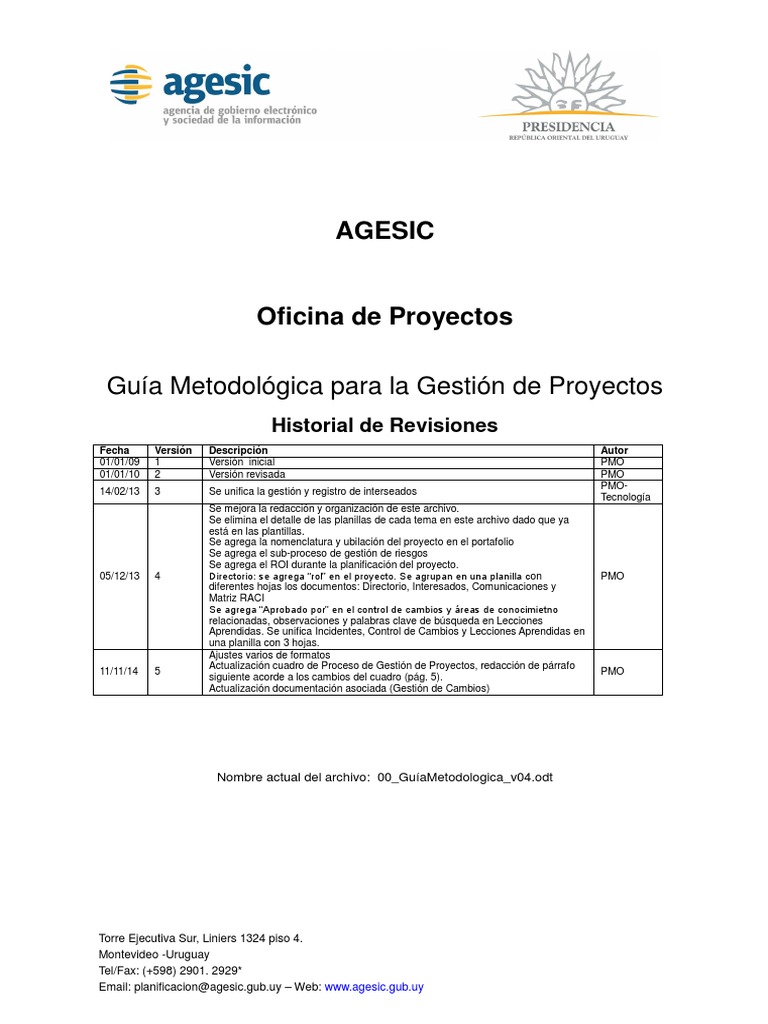 Guía Metodológica para La Gestión de Proyectos | PDF | Presupuesto ...