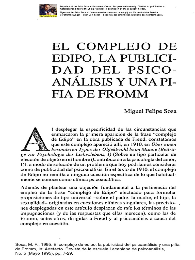 El Complejo de Edipo, La Publicidad