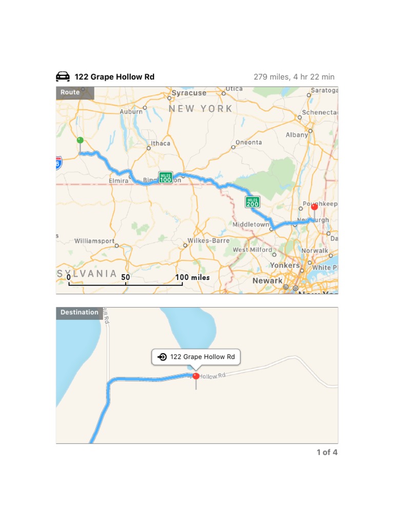 Driving directions from Hornell, NY to 122 Grape Hollow Rd including