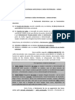 Tópico Com Pedido - Da Entrada Antecipada e Saída Postergada - Horas Extras