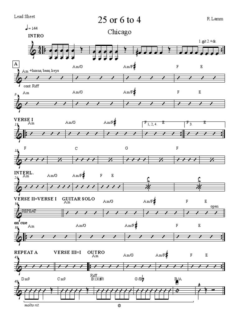 25 Lead Sheet | PDF | Performing Arts | Entertainment