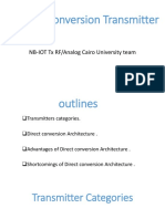 Direct Conversion Transmitter: NB-IOT TX RF/Analog Cairo University Team