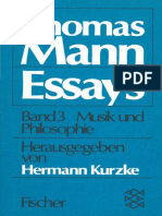 Thomas Mann-Ausgewählte Essays Band III (Musik Und Philosophie) - Fischer (1978)