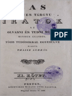 Sas. Vegyes Tárgyu Iratok Az Olvasni És Tudni Méltó Minden Ágaiból 11. (Pest, 1832)