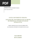 DMT Danza Movimiento Terapia Analisis Del Movimiento de Un Grupo de Personas Con Discapacidad Intelectual