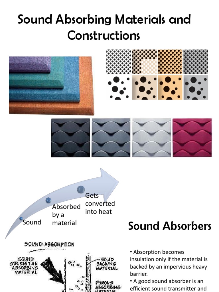 Sound Absorbing Materials and Constructions | PDF | Reflection 