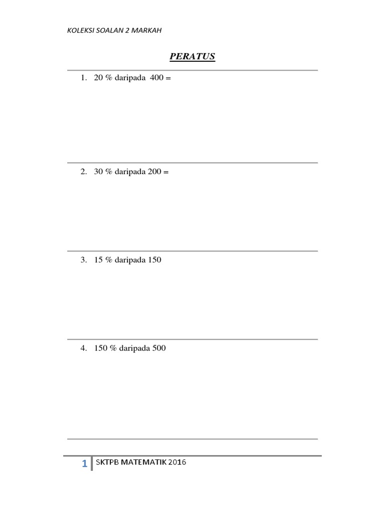 Soalan Peratus | PDF