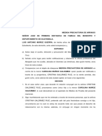 01 - Escrito Solicitando Medida Precautoria de Arraigo