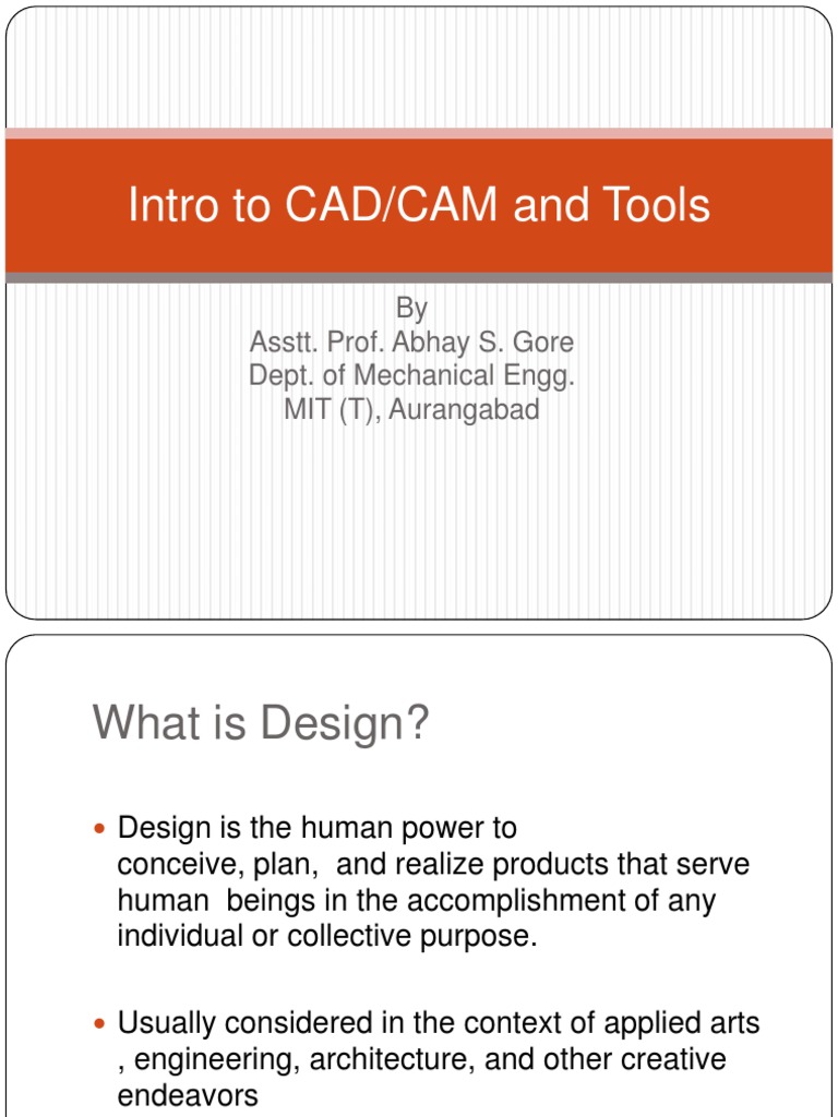 CAD/CAM Design Tools Overview | PDF | Computer Aided Design | Product ...