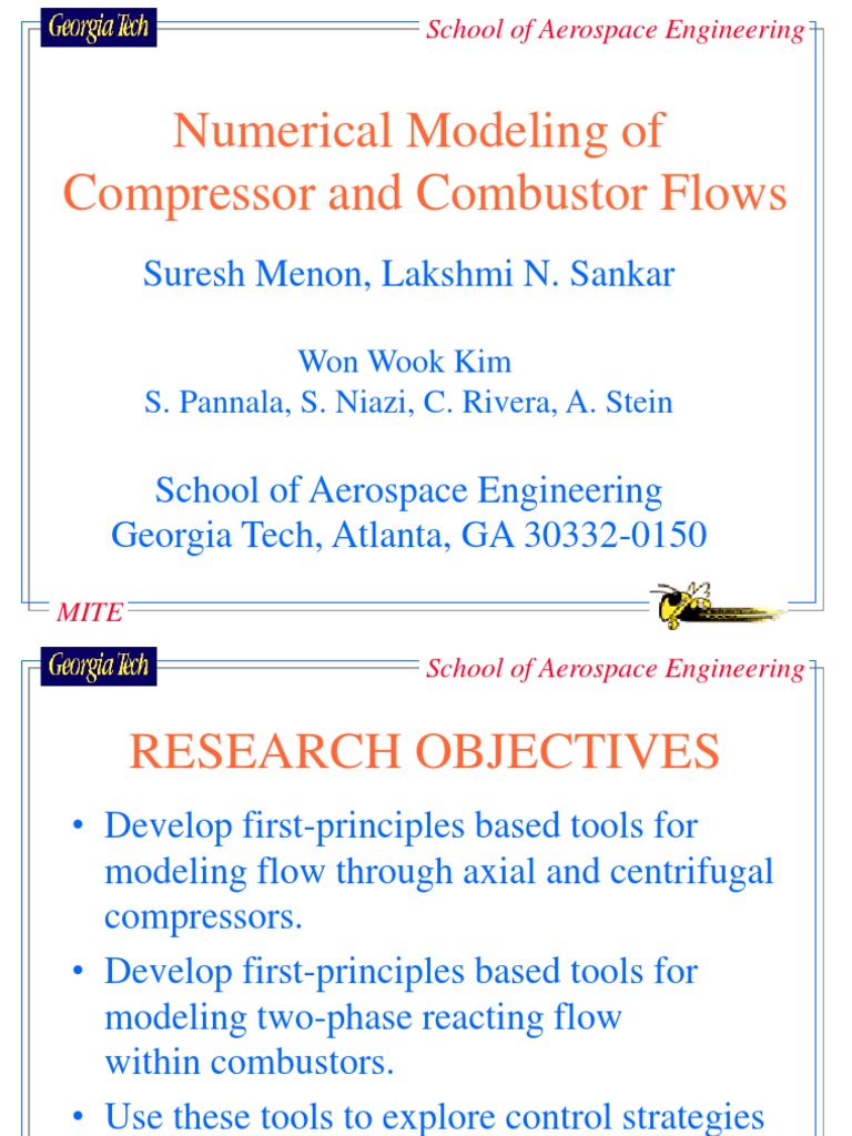 Compressor and Combustor Flow Modeling | PDF | Computational Fluid ...